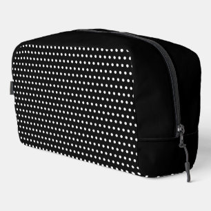 Chic White Dots Muster auf schwarz Waschbeutel