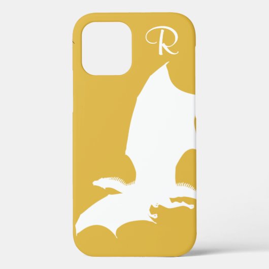 Chic White Dragon Monogram Case-Mate iPhone Case (Rückseite)