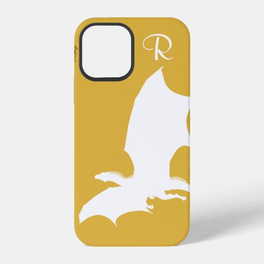 Chic White Dragon Monogram Case-Mate iPhone Case Hülle (Rückseite)