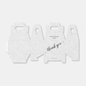 Chic White Filigree Wedding Vielen Dank Geschenkschachtel (Ungefaltet)