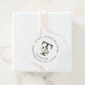 Chic White Floral Circular Address Label Wedding (Beispiel)