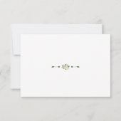 Chic White Floral Gold Rahmen Foto Save the Date (Rückseite)