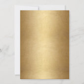 Chic White Floral Greenery Gold Brautparty Einladung (Rückseite)
