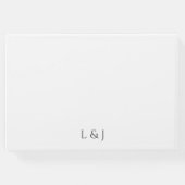 Chic White Floral Hydrangea Wedding Gäestbook Gästebuch (Rückseite)