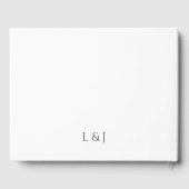 Chic White Floral Hydrangea Wedding Gäestbook Gästebuch (Rückseite)