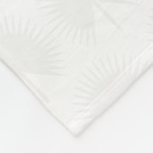 Chic White Gold Anahaw Leaf Script Monogram Fleecedecke (Ecke)