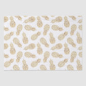 Chic White Gold Ananas Tropical Seidenpapier (Vorderseite)