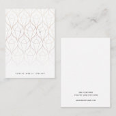 Chic White Gold Earring Display Card Visitenkarte (Vorne/Hinten)