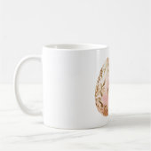 Chic White Gold Leaves Pink Spring Easter Egg  Kaffeetasse (Links)