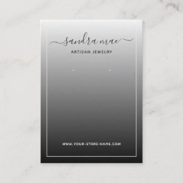 Chic White Gray Black Ombre Juwelier Display Card Visitenkarte