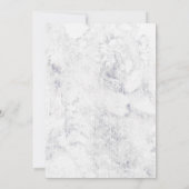 Chic White & Gray Marble Bridal Dusche Einladung (Rückseite)