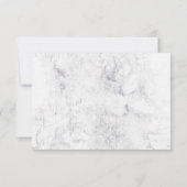 Chic White & Gray Marble Wedding Antwort UAWG (Rückseite)