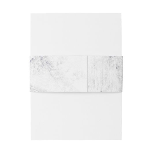 Chic White & Gray Marble Wedding Einladung Einladungsbanderole (Rückseitenbeispiel)
