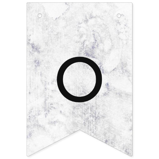 Chic White & Gray Marble Wedding Forever Wimpelkette (Dritte Fahne)