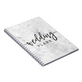 Chic White & Gray Marble Wedding Planner Notizblock (Rechte Seite)