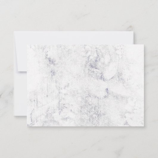 Chic White & Gray Marble Wedding RSVP Response (Rückseite)