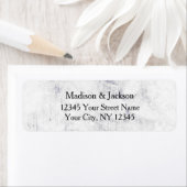 Chic White & Gray Marble Wedding Rücksendeadresse (Insitu)
