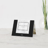 Chic White & Gray Marble Wedding Vielen Dank Dankeskarte (Rückseite)