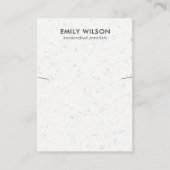 CHIC WHITE GRAY TERRAZZO NECKLACE BRACELET DISPLAY VISITENKARTE (Vorderseite)