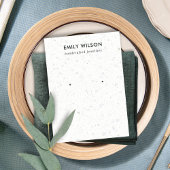 CHIC WHITE GRAY TERRAZZO STUD EARRING DISPLAY CARD VISITENKARTE