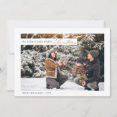 Chic White & Green Happy Weihnachten (Vorderseite)