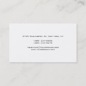 Chic White Green Monogram Manager Business Card Visitenkarte (Rückseite)