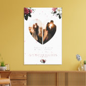 Chic White Heart Shaped Foto Collage für ein Paar Leinwanddruck (Insitu (Wohnzimmer))