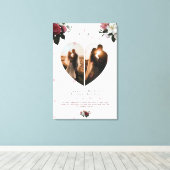 Chic White Heart Shaped Foto Collage für ein Paar Leinwanddruck (Insitu (Holzboden))