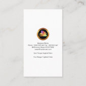 Chic White House Orange Sun Picket Fence Realtor Visitenkarte (Rückseite)