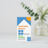 Chic White House Picket Fence Motif Handyman Visitenkarte (Stehend Vorderseite)