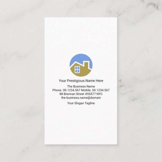 Chic White House Picket Fence Motif Handyman Visitenkarte (Rückseite)