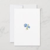 Chic White Hydrangea | Info-Karte für Hochzeitdeta Dankeskarte (Rückseite)