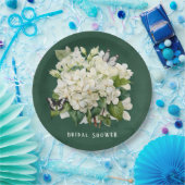 Chic White Hydrangea und Butterfly Brautparty Pappteller (Party)