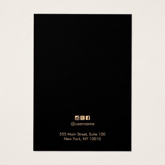 Chic White Leather Earring Juwelier Display Card (Rückseite)