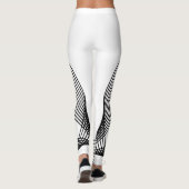"Chic White Leggings with Bold Black Lines" (Rückseite)