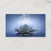 Chic White Lotus Blue Visitenkarte (Vorderseite)