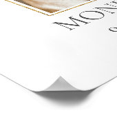 Chic White Magnolia Foto Beerdigung Gedenkstätte Poster (Ecke)