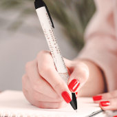 Chic White Marble Agate Rose Gold Glitzer Business Kugelschreiber