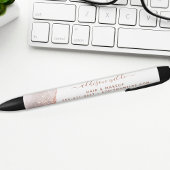 Chic White Marble Agate Rose Gold Glitzer Business Kugelschreiber