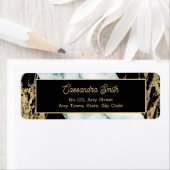 Chic White Marble Gold Foil Paint Texture Birthday (Insitu)