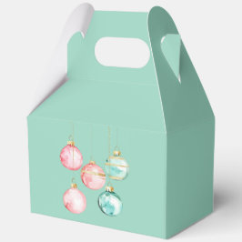 Chic White Mint Pink Gold Weihnachtsschmuck Geschenkschachtel