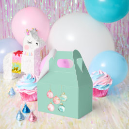 Chic White Mint Pink Gold Weihnachtsschmuck Geschenkschachtel
