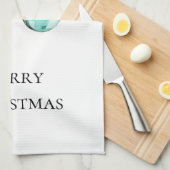 Chic White Mint Pink Gold Weihnachtsschmuck Geschirrtuch (Viertel Falte)