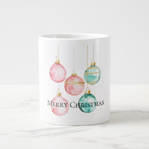 Chic White Mint Pink Gold Weihnachtsschmuck Jumbo-Tasse