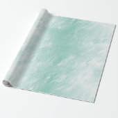 Chic White Mint Weihnachten Geschenkpapier (Ungerollt)