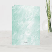 Chic White Mint Weihnachten Karte (Rückseite)