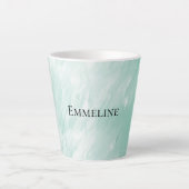 Chic White Mint Weihnachten Milchtasse (Vorderseite)