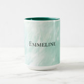 Chic White Mint Weihnachten Tasse (Zentrum)