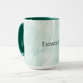 Chic White Mint Weihnachten Tasse (Vorderseite Links)