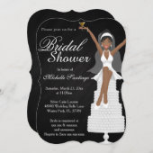 Chic White Modern Brautparty Einladung (Vorne/Hinten)